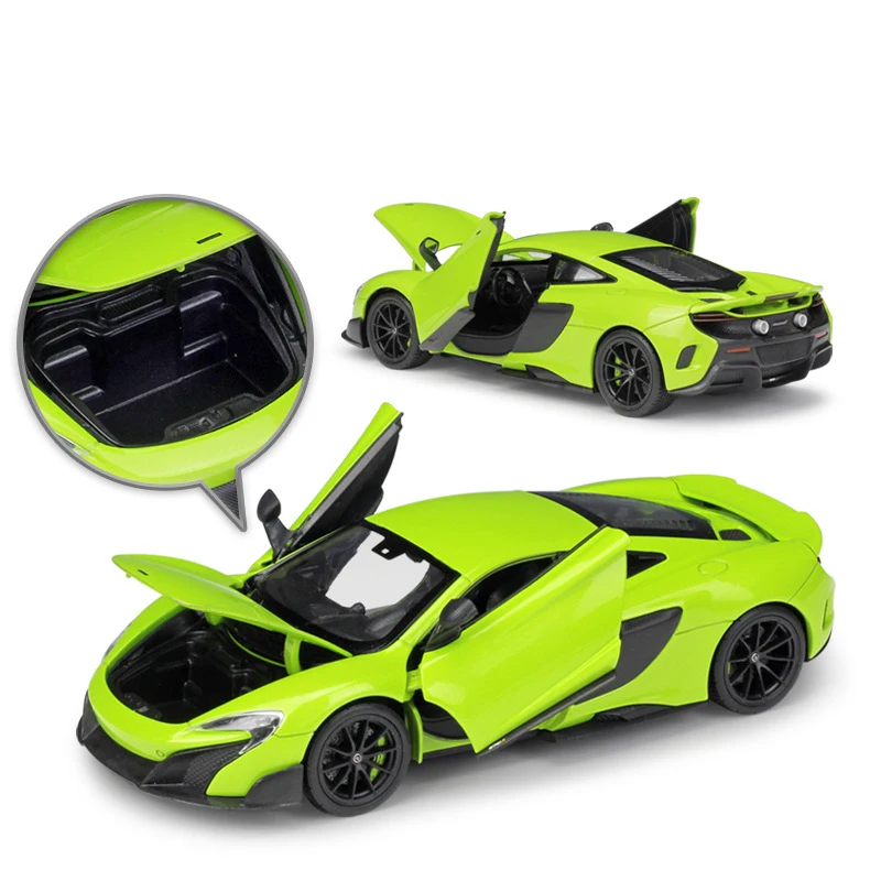 WELLY 1:24 литая под давлением модель симулятора автомобиля mlaren 675LT гоночный автомобиль металлические Игрушечные Машинки Игрушки для детей мальчиков Подарочная Коллекция украшения