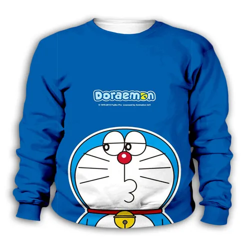 Kids sweatshirts kawaii Doraemon 3D print Kids hoodies sweatshirt baby boy girl Children Cartoon anime hooded streetwear set pullover suit pants - Цвет: Kids sweatshirts