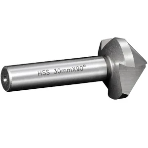 Фаска из быстрорежущей стали с круглым хвостовиком, зенкер для снятия заусенцев, снятия фаски, 1 шт., 30 мм