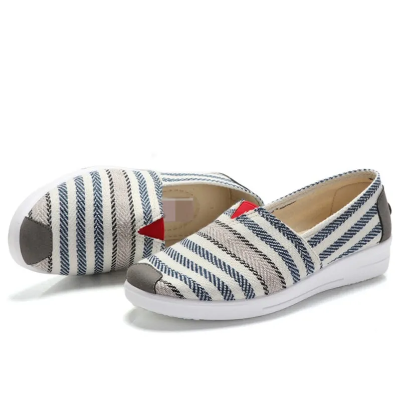 Новинка модная женская парусиновая обувь на плоской подошве из хлопка
