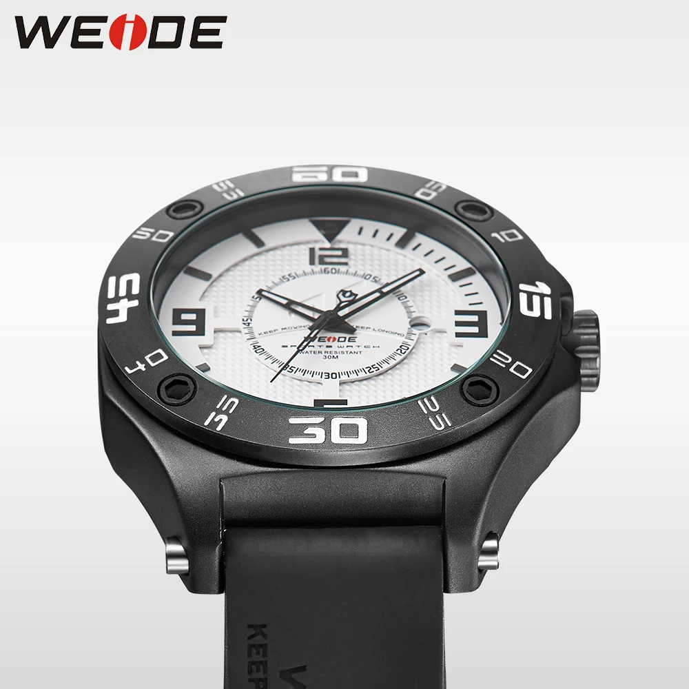 WEIDE топ роскошные мужские спортивные аналоговые часы с календарем черный
