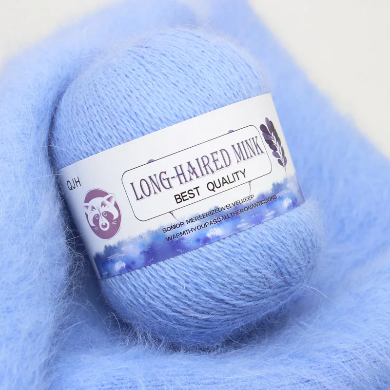 

Drop Shipping Cashmere Long Plush Mink Yarn Wool Hand-Knitting Yarn for Weaving Sweater Hat Scarf Suitable Thread пряжа 50g