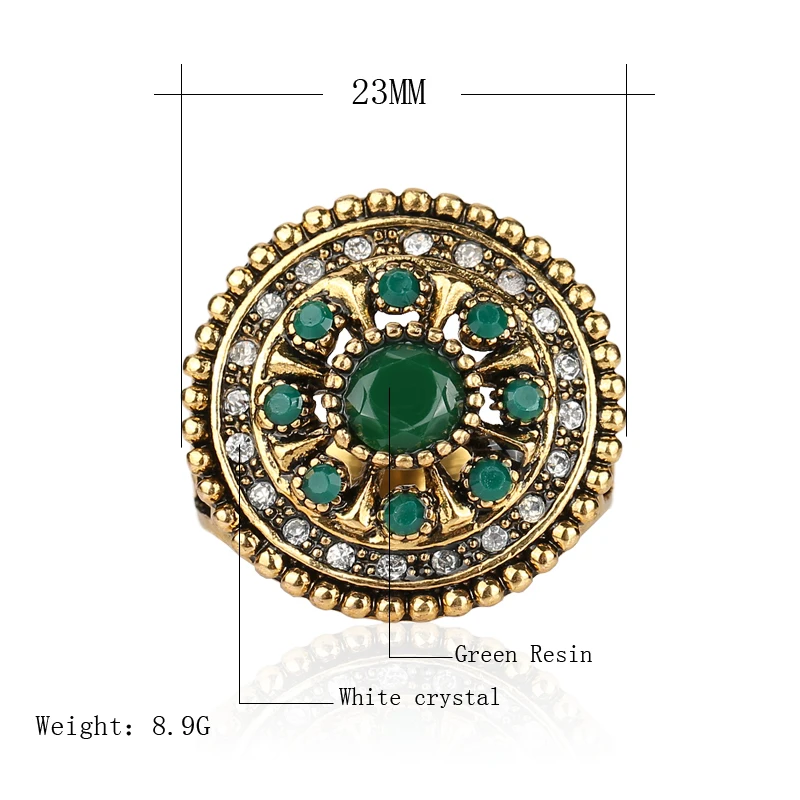 Женское Винтажное кольцо с цветком золотого цвета в античном стиле 2017 | Украшения