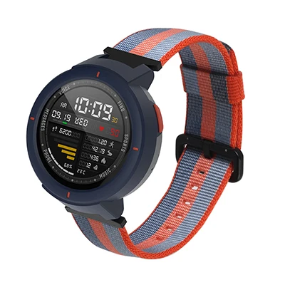 orange blue Цветной браслет для Xiaomi Huami Amazfit Verge 3, тканевый нейлоновый ремешок для смарт-часов, сменный ремешок для браслета - Цвет: orange blue