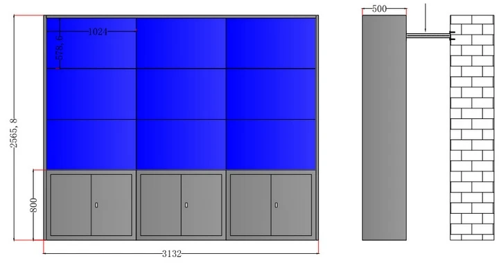 Multi-Media Monitor 4K CCTV display Samsung LG display TV panel inch 3.5mm 1080p bezel DID full TFT HD LCD Video Wall
