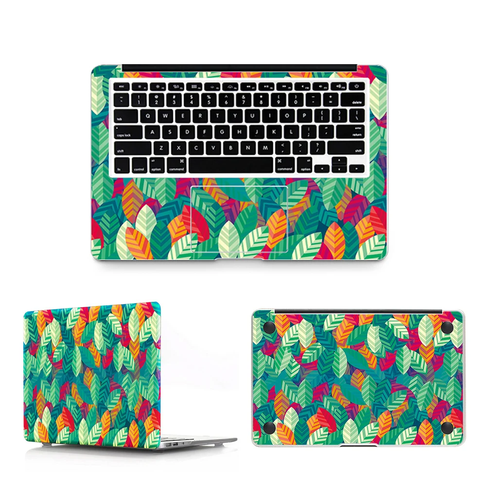 leafflower HRH 3 в 1 цветок Виниловая наклейка для ноутбука наклейка для Macbook Air Pro retina 11 12 13 15 дюймов ноутбук кожа для Macbook Air 13 наклейка - Цвет: leafflower