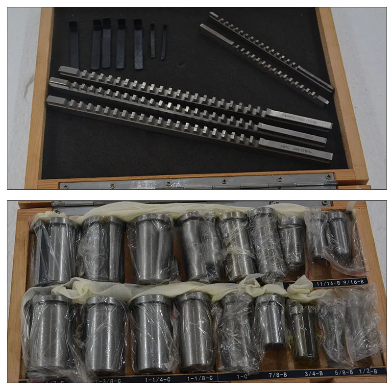 

30pcs Keyway Broach Set Inch Sized 5pcs Broaches 1/2''-1-1/2'' 18pcs Bushings and 7pcs Shims HSS Keyway Tool for CNC Machine New