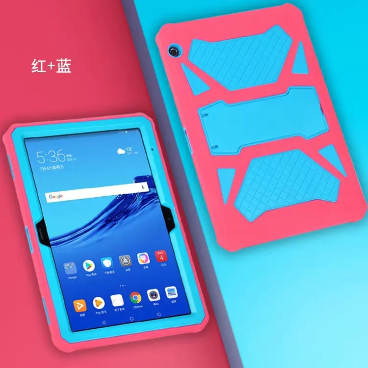 Чехол из поликарбоната для huawei MediaPad T5 10 10," Чехол, сверхмощная броня, противоударный силиконовый чехол для huawei T5 10 AGS2-W09/L09/L03/W19 чехол+ подставка для ручек