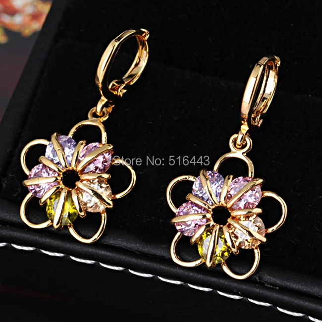 Новое поступление 2017 ювелирные изделия серьги подвески из настоящего 18