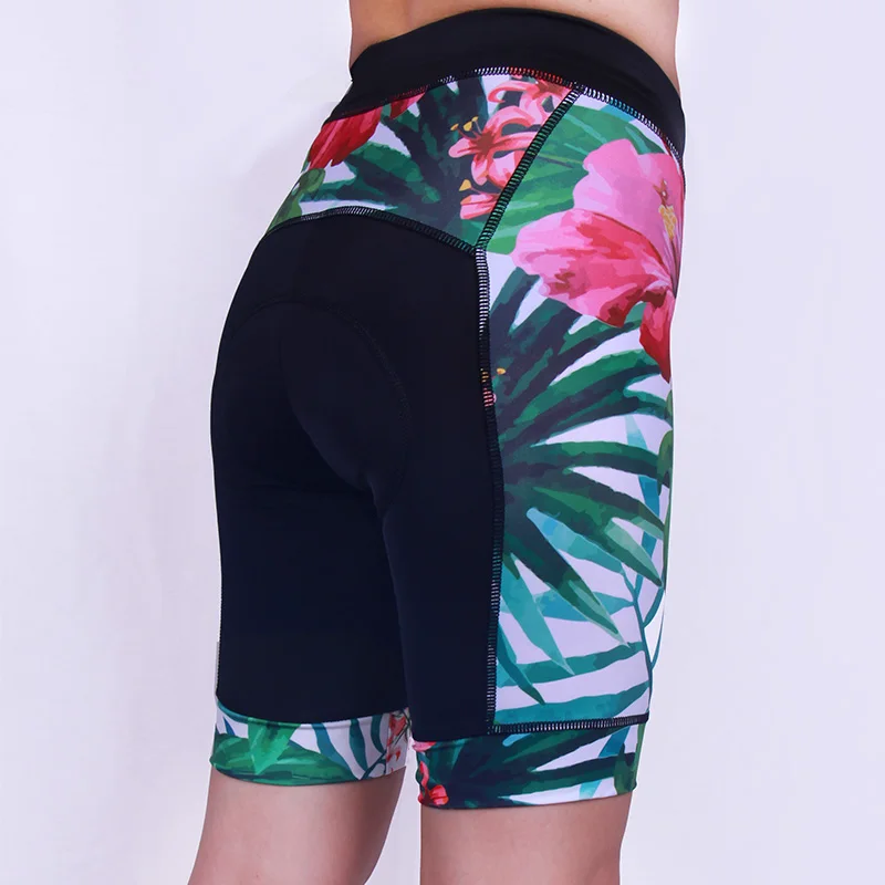 Велосипедные шорты Meikroo женские подлинный Цветочный Принт летние велосипедные с