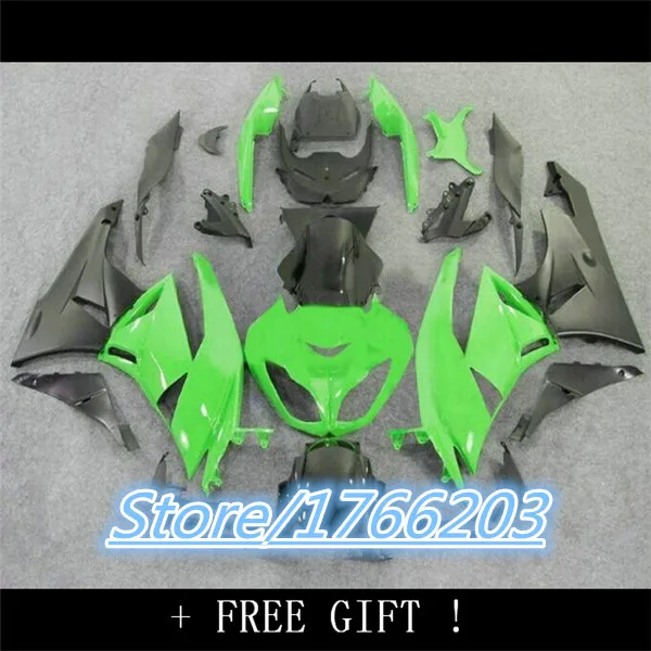 

Motorcycle fairings set for Kawasaki ZX6R 2009 2010 2011 2012 matte black green fairing body kits Ninja 636 ZX-6R 09-12 Ning