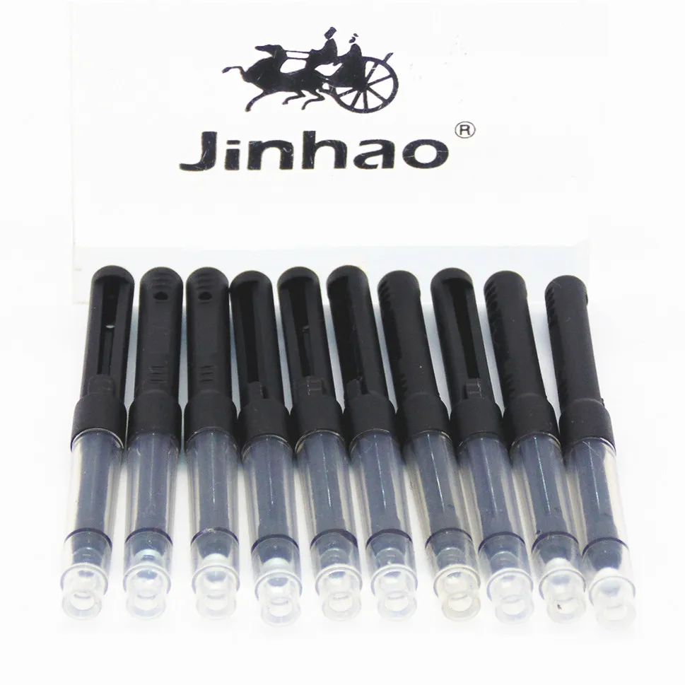 Jinhao 10 шт. универсальная чернильная ручка маленькие черные чернила конвертер