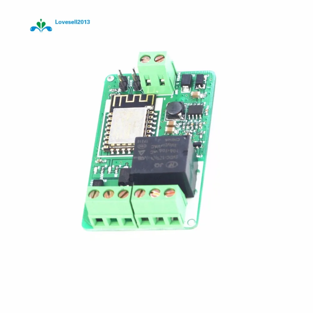 1 шт., зеленый релейный модуль ESP8266, 10 А, 220 В, сетевое реле, модуль Wi-Fi, вход постоянного тока 7 В ~ 30 в