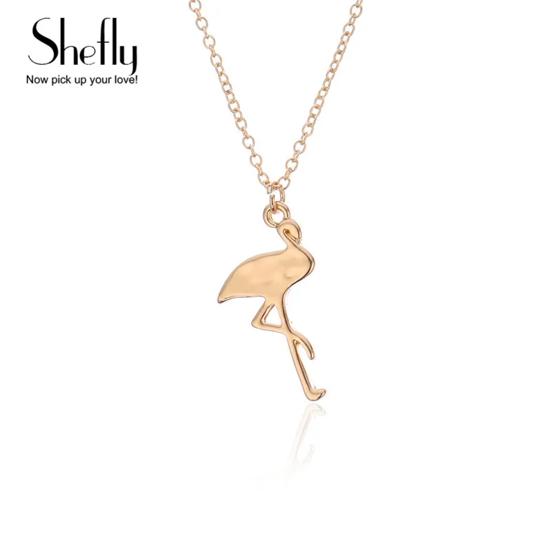 

Cute Animal Flamingo Pendant Necklace Silver Color Cute Animal Retro Necklace For Fashion Women Jewelry Gifts Drop Shipping 2020