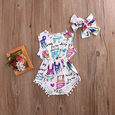 Милый комбинезон для маленьких девочек повязка на голову спортивный костюм с