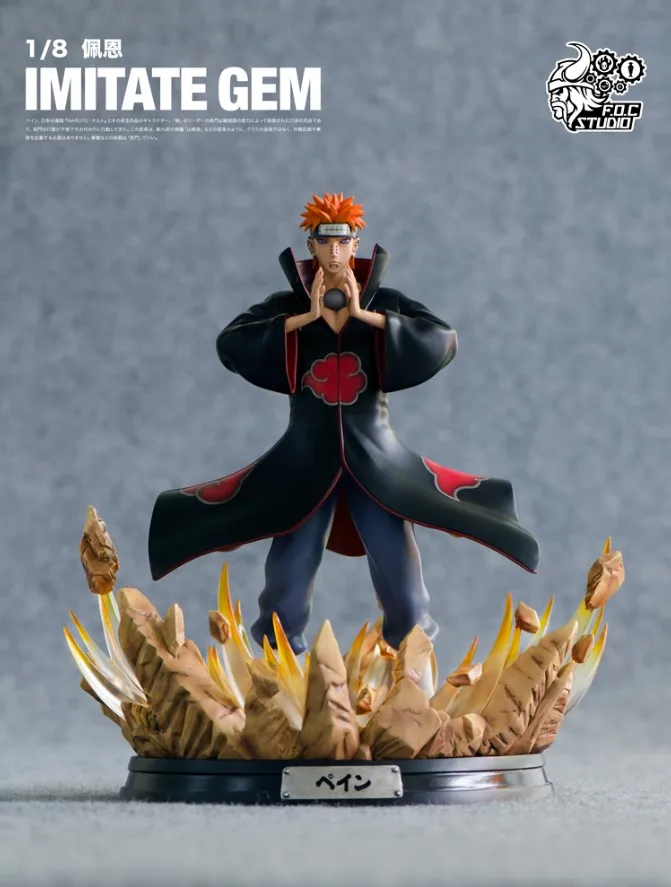 Comic Club Наруто FOC Akatsuki pain Konan Zetsu Itachi Kisame Kakuzu Hidan gk смола фигурка игрушка для коллекции - Цвет: Pain