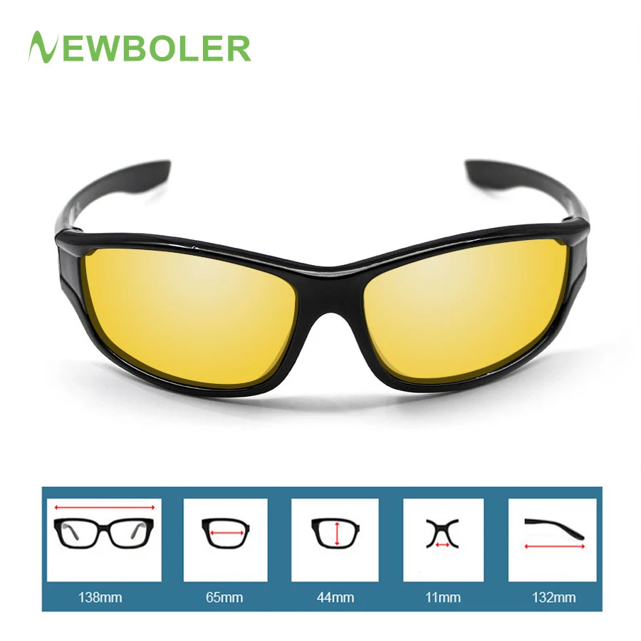 Поляризованные велосипедные очки NEWBOLER желтые и коричневые линзы для мужчин