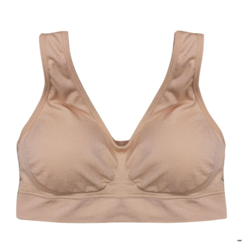 Womens Seamless Sports Bra Wire Drop Yoga Fitness Bralette Unpadded Comfort Sleep