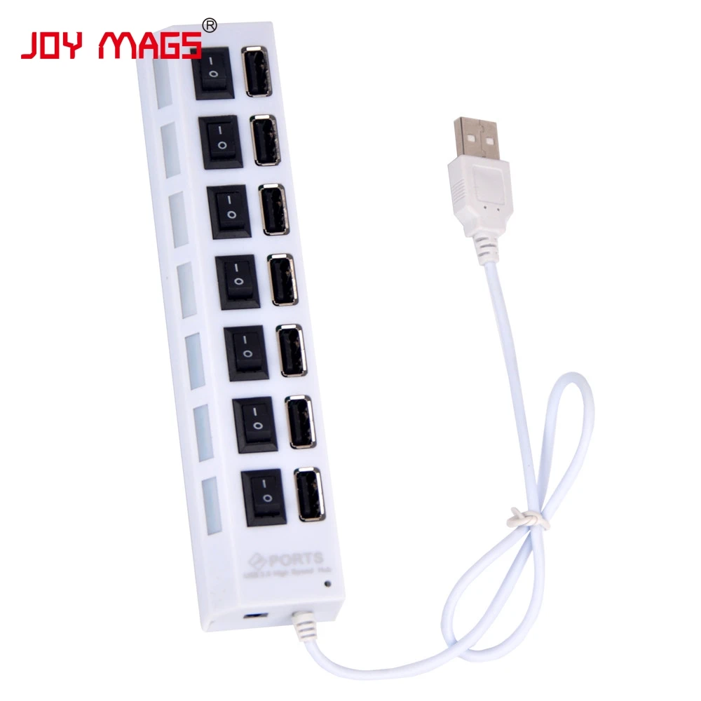 JOY MAGS/Высококачественный usb хаб с 7 портами маленький разветвитель переключатель