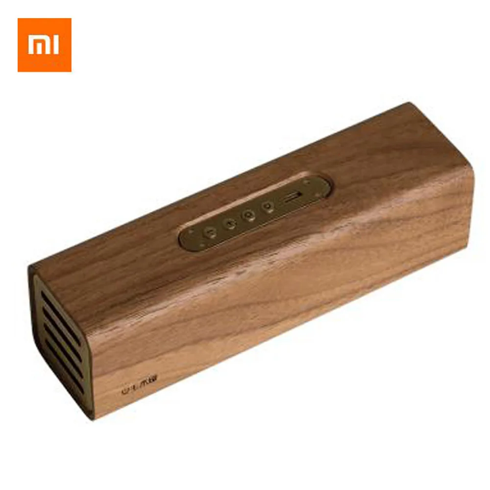 Оригинальный Xiaomi Youpin медный Woodism Bluetooth AI динамик черный орех Дерево двухканальный