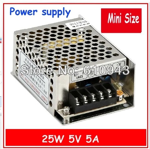 MS-25-5 25W5V 5A маленький объем одиночный выход импульсный источник питания для