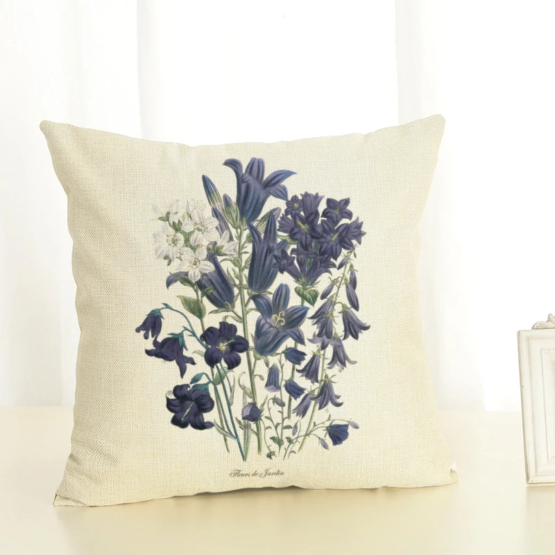 Льняная наволочка с цветами чехол подушка в виде Луны животным цветком для