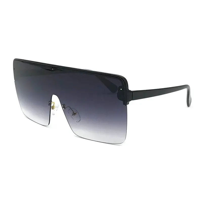 Большие Полуободковые солнцезащитные очки для женщин и мужчин футуристические