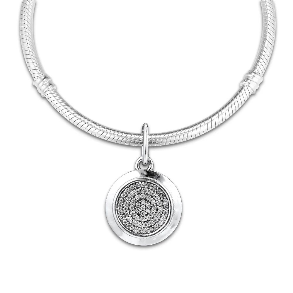 

Signature Necklaces with Clear CZ Original 100% 925 Sterling Silver Jewelry Free Shipping