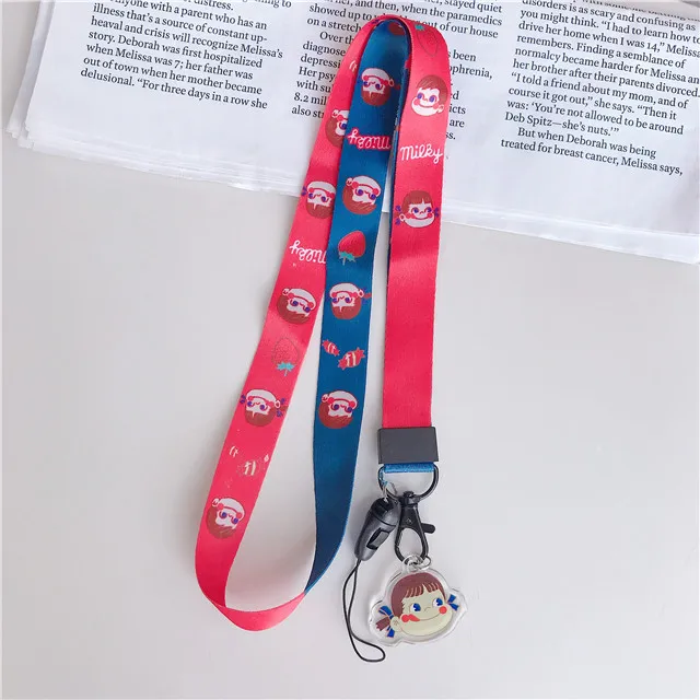 Duffy Bear Crayon Shinchan Flowers Pattern For Camera Mobile Phone Lanyard Neck/Wrist Strap Keys Chain - Цвет: 96