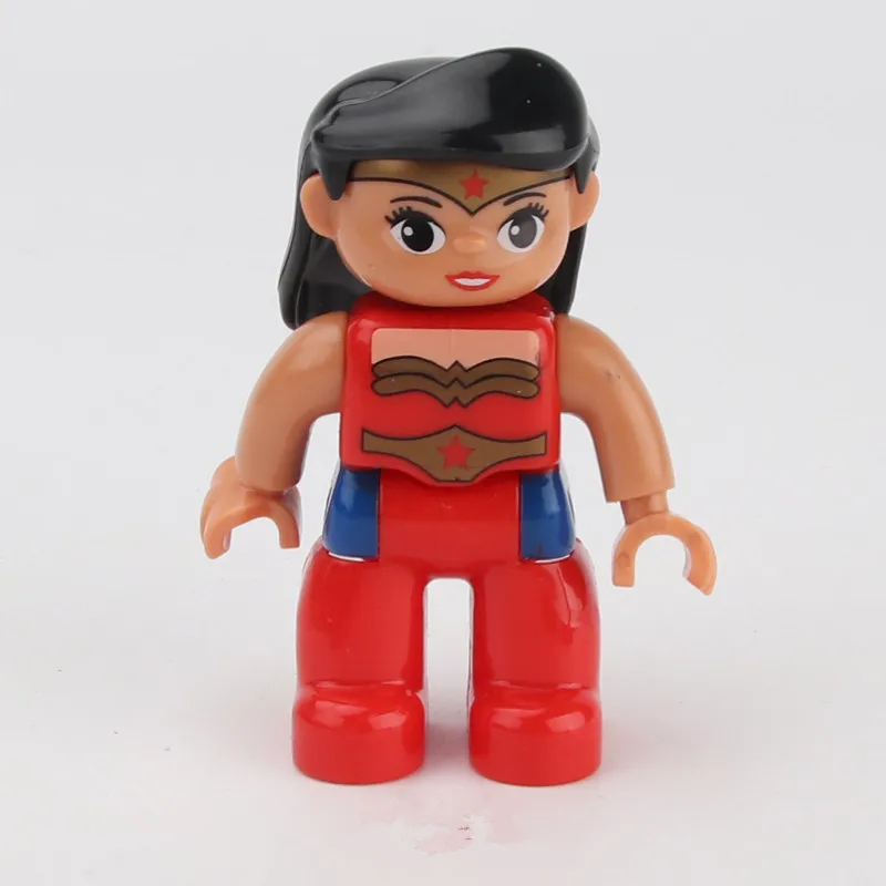 Superwoman Большие размеры строительные блоки Микки Минни Бэтмен Супермен мультфильм фигурки совместимы с Duplos кирпичи игрушки детские подарки - Цвет: Superwoman