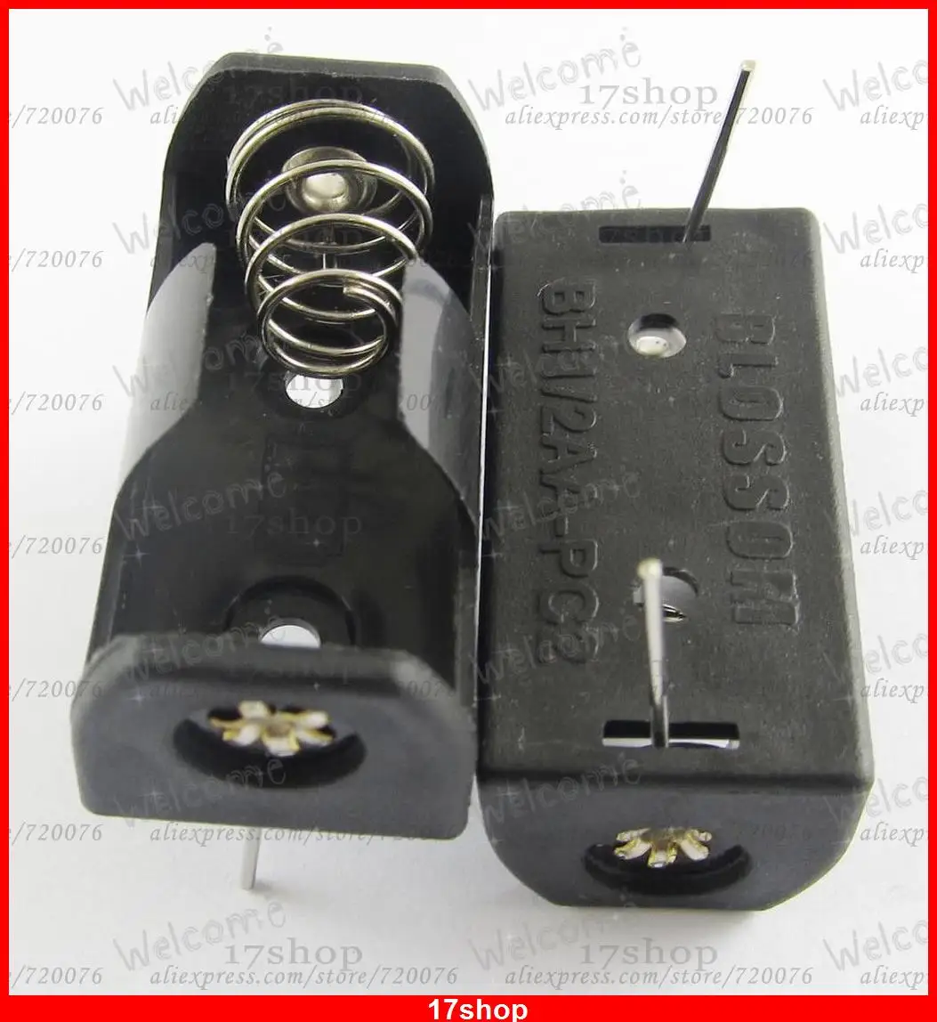 10pcs x 1/2 AA 1/2AA 14250 Battery Storage Box Case Holder 3.6V PCB Pin Solder Lead