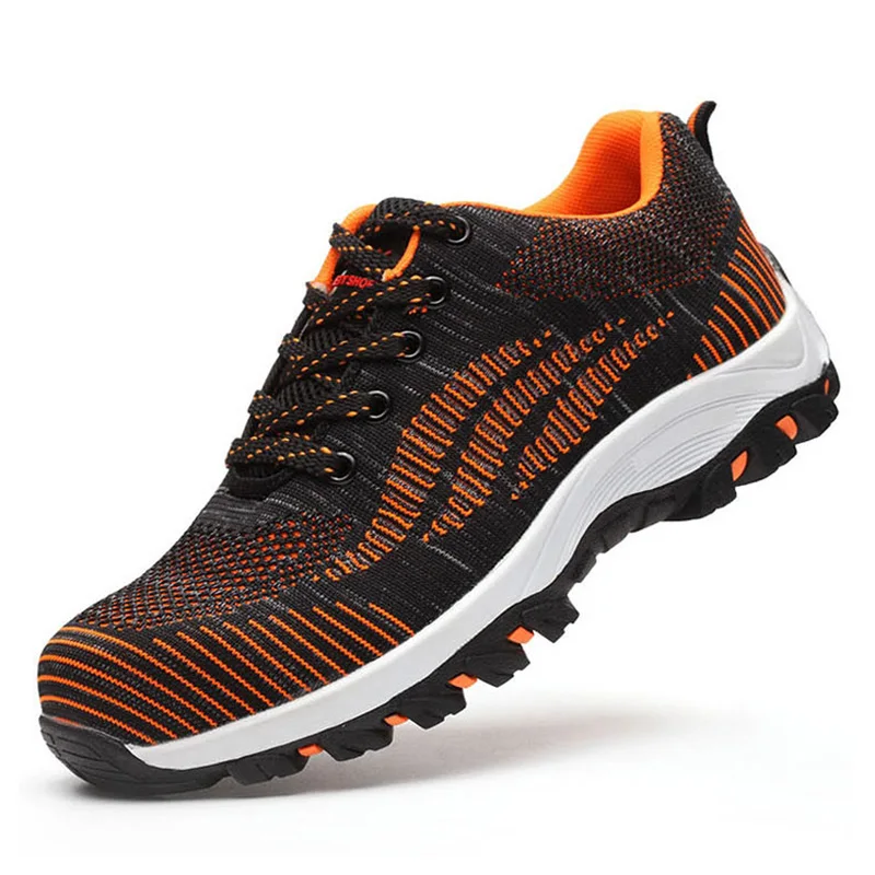 Модная мужская обувь безопасные рабочие ботинки дышащая летняя рабочая