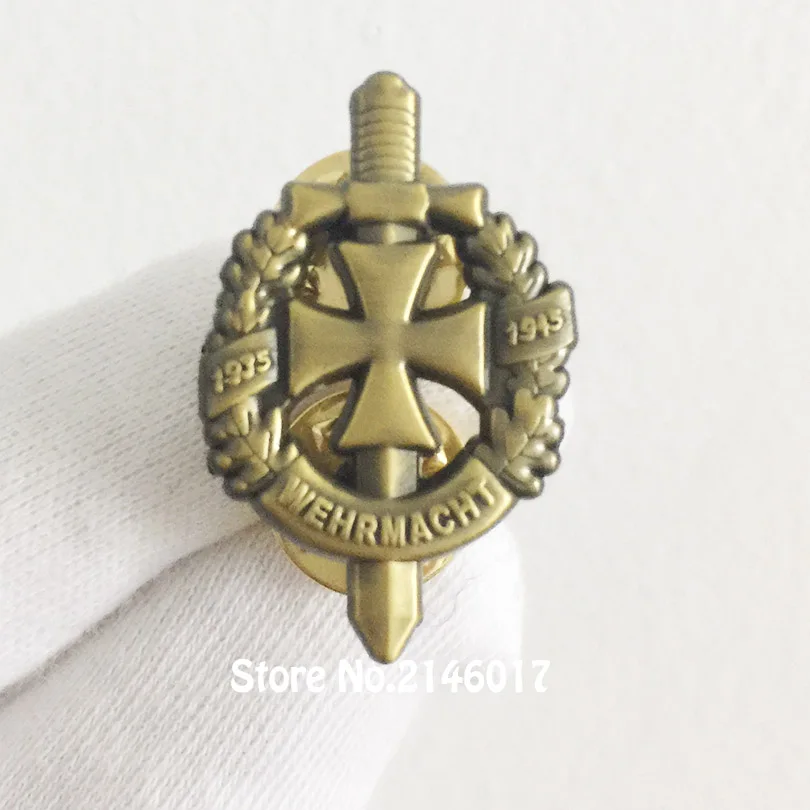 50 шт. на заказ значок Второй мировой войны армейский Военный Нагрудный значок WW2 немецкая армия военный меч вермахт сувенир брошь из дубового листа