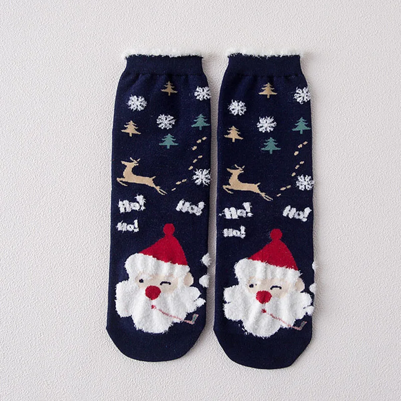 3 пары Для женщин носки зимние теплые рождественские подарки стерео Носки для