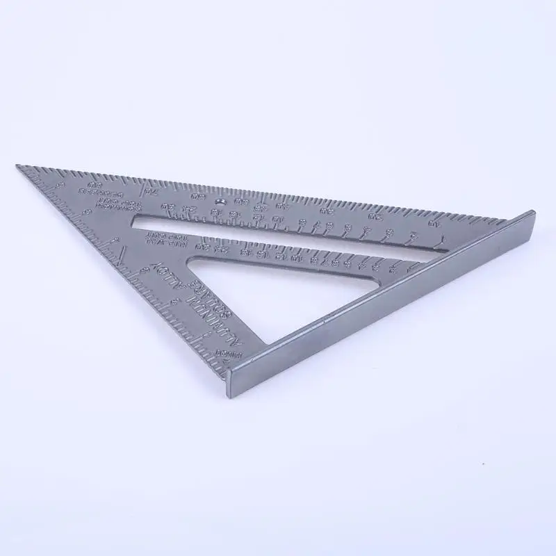 7 inch Metal Triangle Ruler Protractor 90 Degree Angle Inch Square Woodworking Measuring Instruments high quality | Инструменты