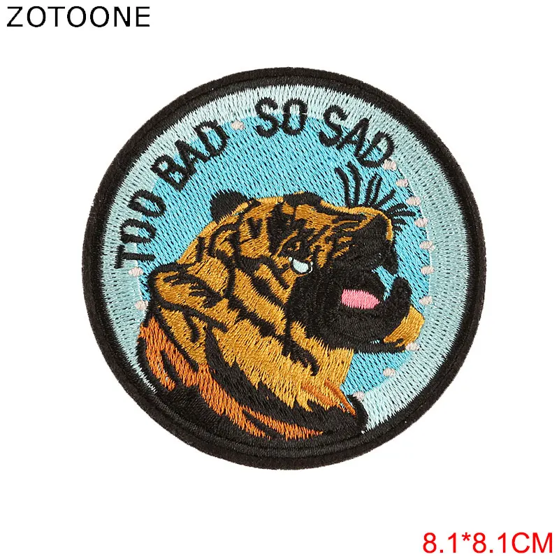 ZOTOONE южная сторона змея Волк тигр железные нашивки на одежду наклейки вышивка DIY Мультфильм пришить патчи фетровые аппликации D