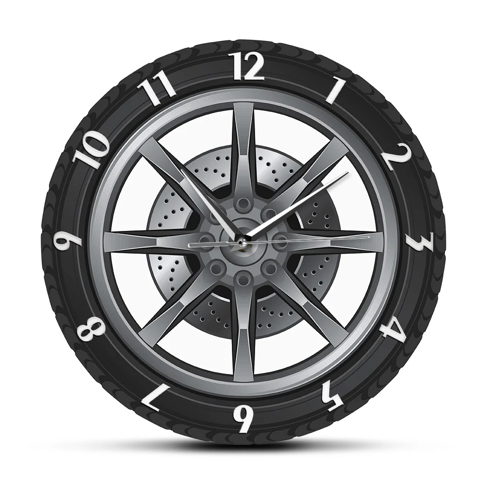 

Car Service Custom Name Repair Tire Wheel Vintage Cool Wall Clock Car Workshop Mechanic Gift Room Decorative Clock