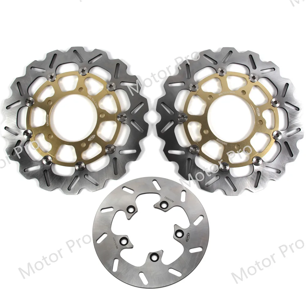 Gold Для Suzuki GSXR600 2006 2007 Комплект передних и задних тормозных дисков ротора аксессуары для мотоциклов алюминиевые GSXR GSX R GSX-R 600 750 1000 - Цвет: Gold
