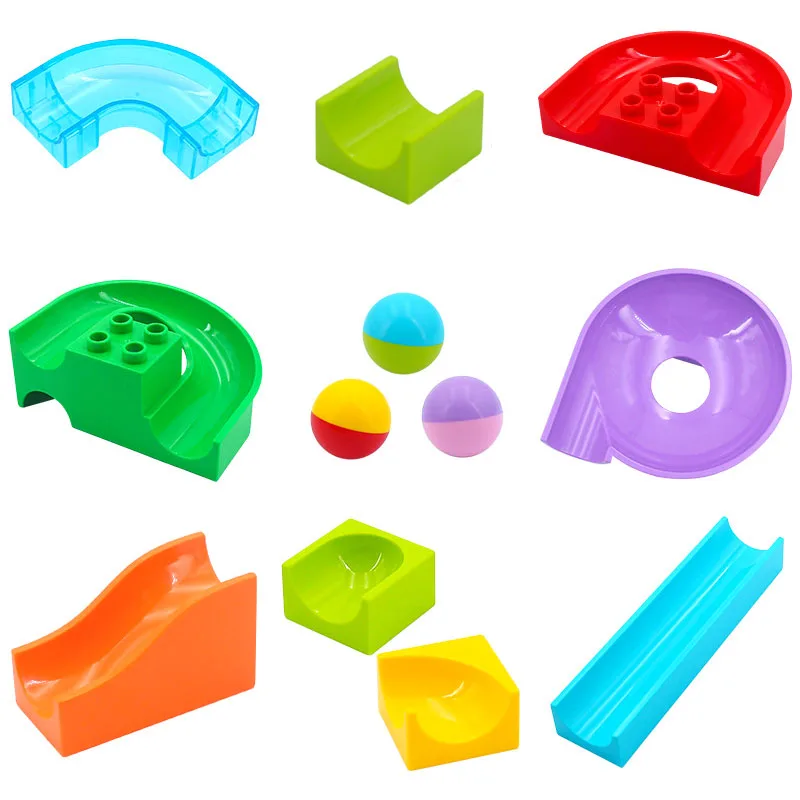 

Original Big Building Blocks Slide Rolling Ball Track Accessory Creative DIY Toy For Children Compatible Big Size Brick Set Gift