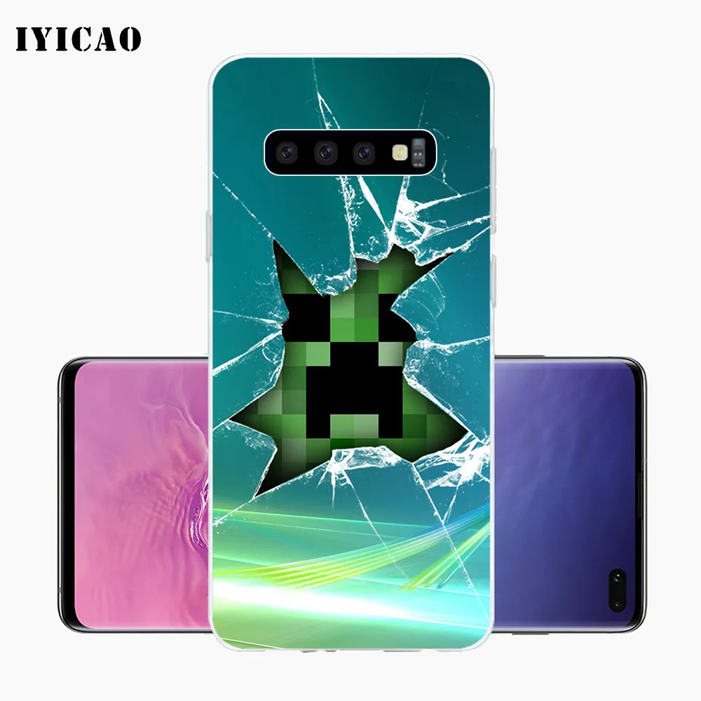 IYICAO Minecraft World game Мягкий силиконовый чехол для телефона samsung Galaxy S10e S10 S9 S8 Plus S7 Edge TPU |