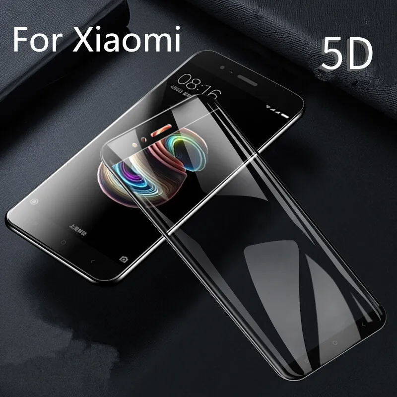 5D закаленное стекло для Xiaomi PocophoneF1 Mi8 8SE MIX2 6 6X 5X Note 3 Полное покрытие Защита экрана