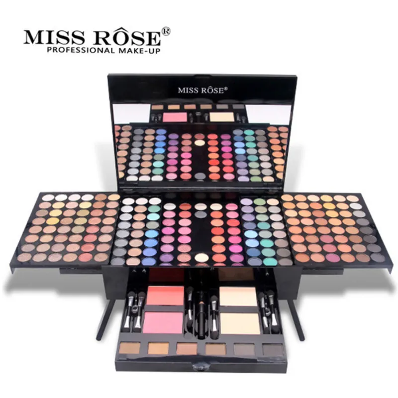 MISS ROSE Brand Shimmer Glitter Matte Eyeshadow Palette Waterproof Eye Shadow Long Lasting Makeup
