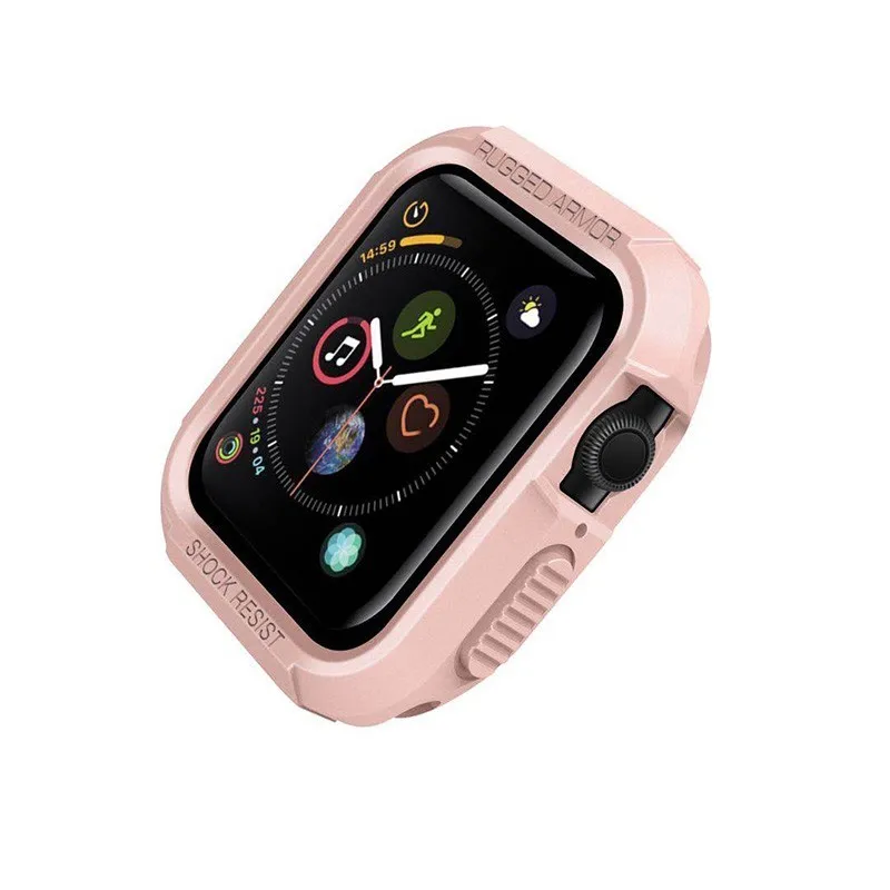 Резиновый чехол из ТПУ для Apple Watch 4, 3, 2, 1, 40 мм, 44 мм, прочный защитный чехол из ТПУ для IWatch