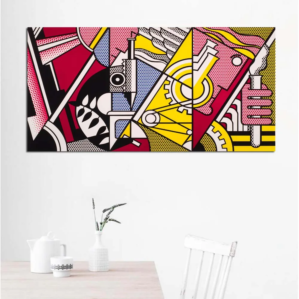 Roy Lichtenstein 84 RELIABLI ART Roy Lichtenstein абстрактные плакаты поп-арт Картина на холсте настенные картины для гостиной большой размер без рамки - Цвет: Roy Lichtenstein 84
