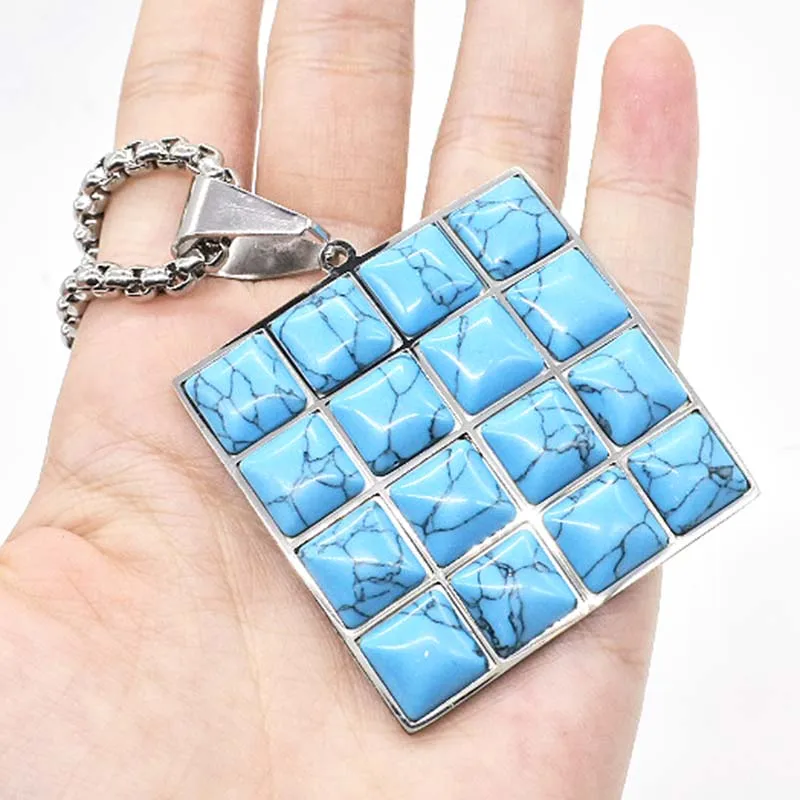 Женский комплект ювелирных изделий AMUMIU египетская королева квадрат синий цвет