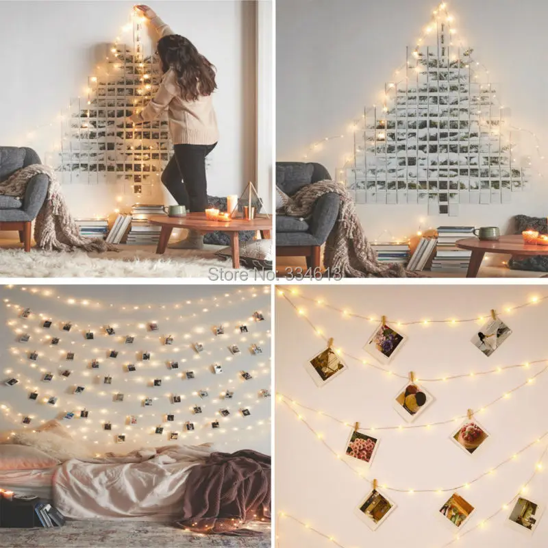 10 м 33 фута 100 светодиодов с серебряной проволокой теплые белые светодиодные