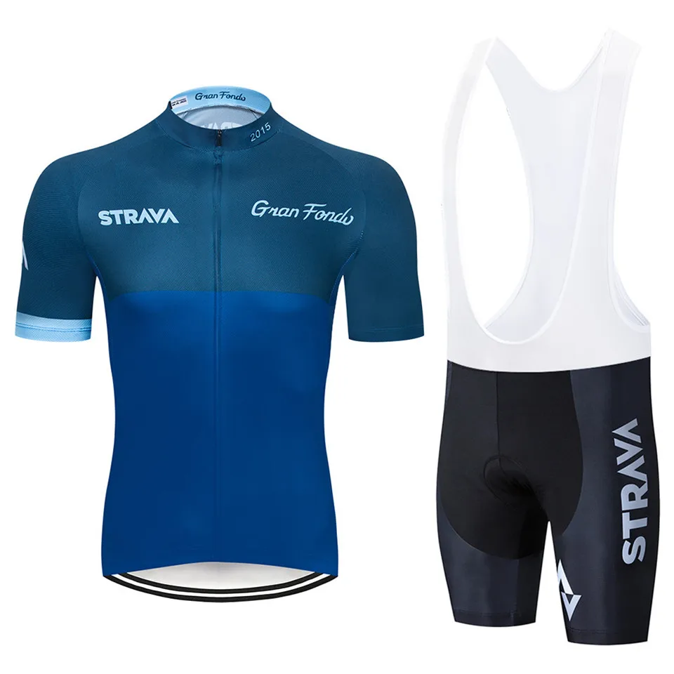NO.11 Ropa Bicicleta de carretera STRAVA Team велосипедная одежда Летний велосипедный костюм с коротким рукавом мужской топ и низ нагрудник шорты - Цвет: NO.11