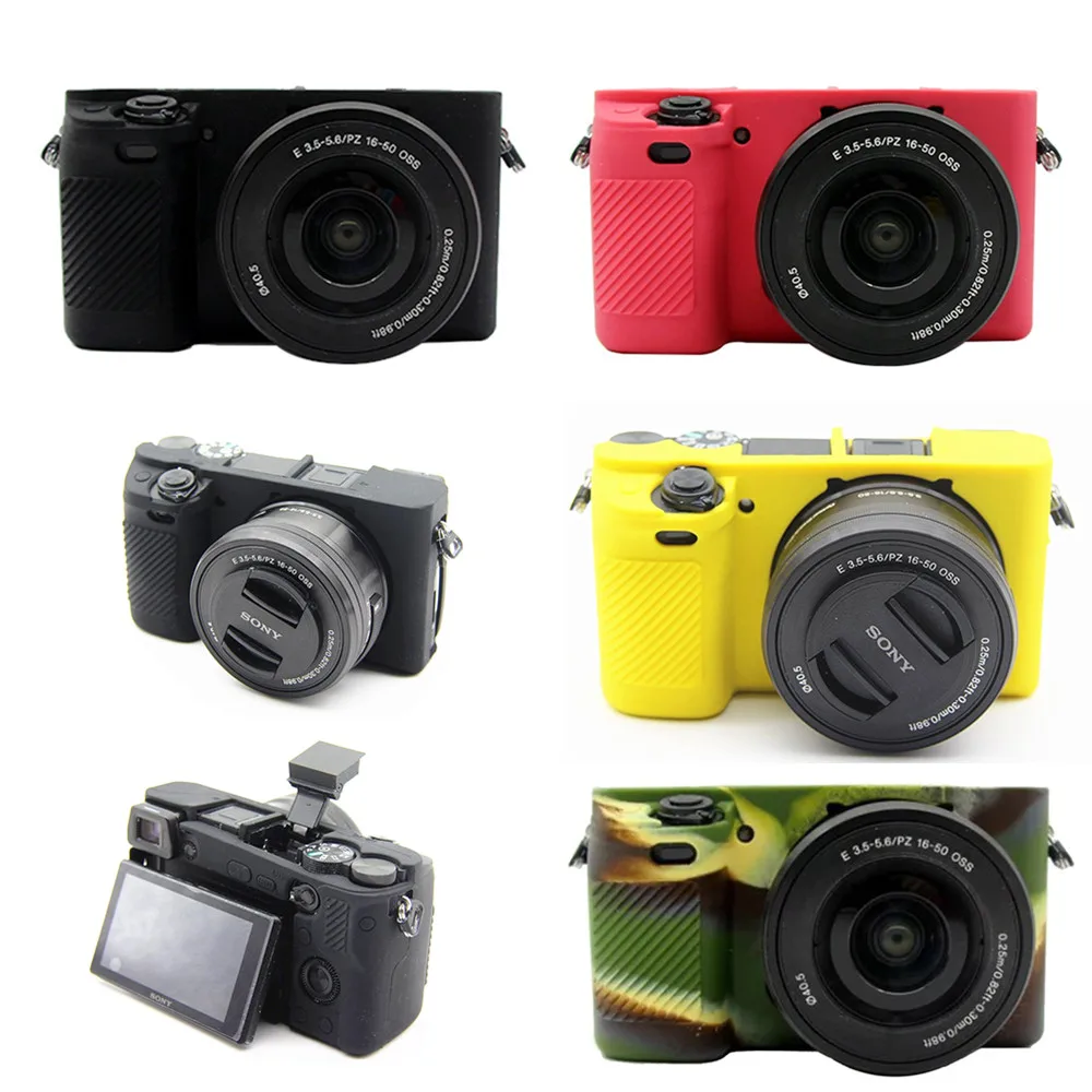 Силиконовая кожа брони Камера чехол Корпус чехол протектор для sony A6000 A6300 A6400 цифровой Камера ILCE-6000 ILCE-6300 ILCE-6400