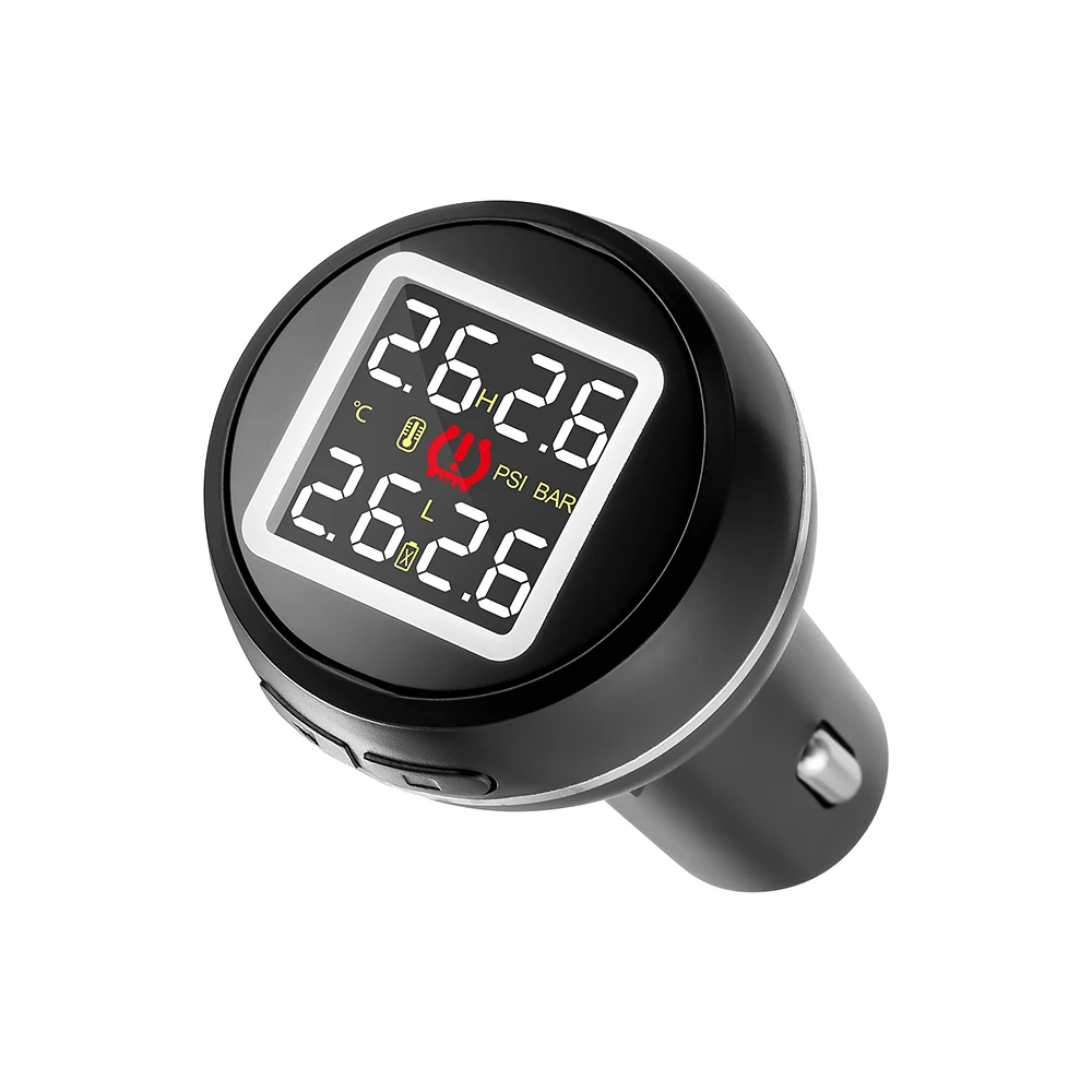 D580C автомобильная система контроля давления в шинах TPMS+ 4 внешних датчика usb порт для зарядки в режиме реального времени защита автомобильных шин