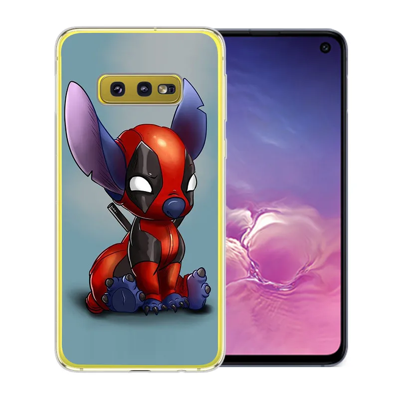 Мультипликационный Ститч marvel для samsung Galaxy S6 S7 Edge S8 S9 S10 Plus Lite Note 8 9 чехол для телефона мягкий чехол Coque Etui Funda Capinha